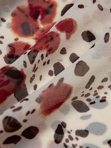 Floral Leopard Print Irregular Camisole Dress