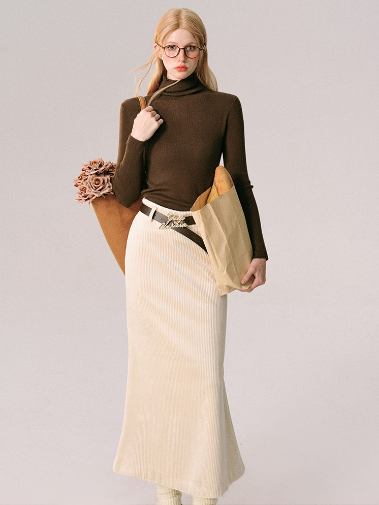 Velvet Swing Top Blouson & Mini Pleated Skirt & Long Mermaid Skirt