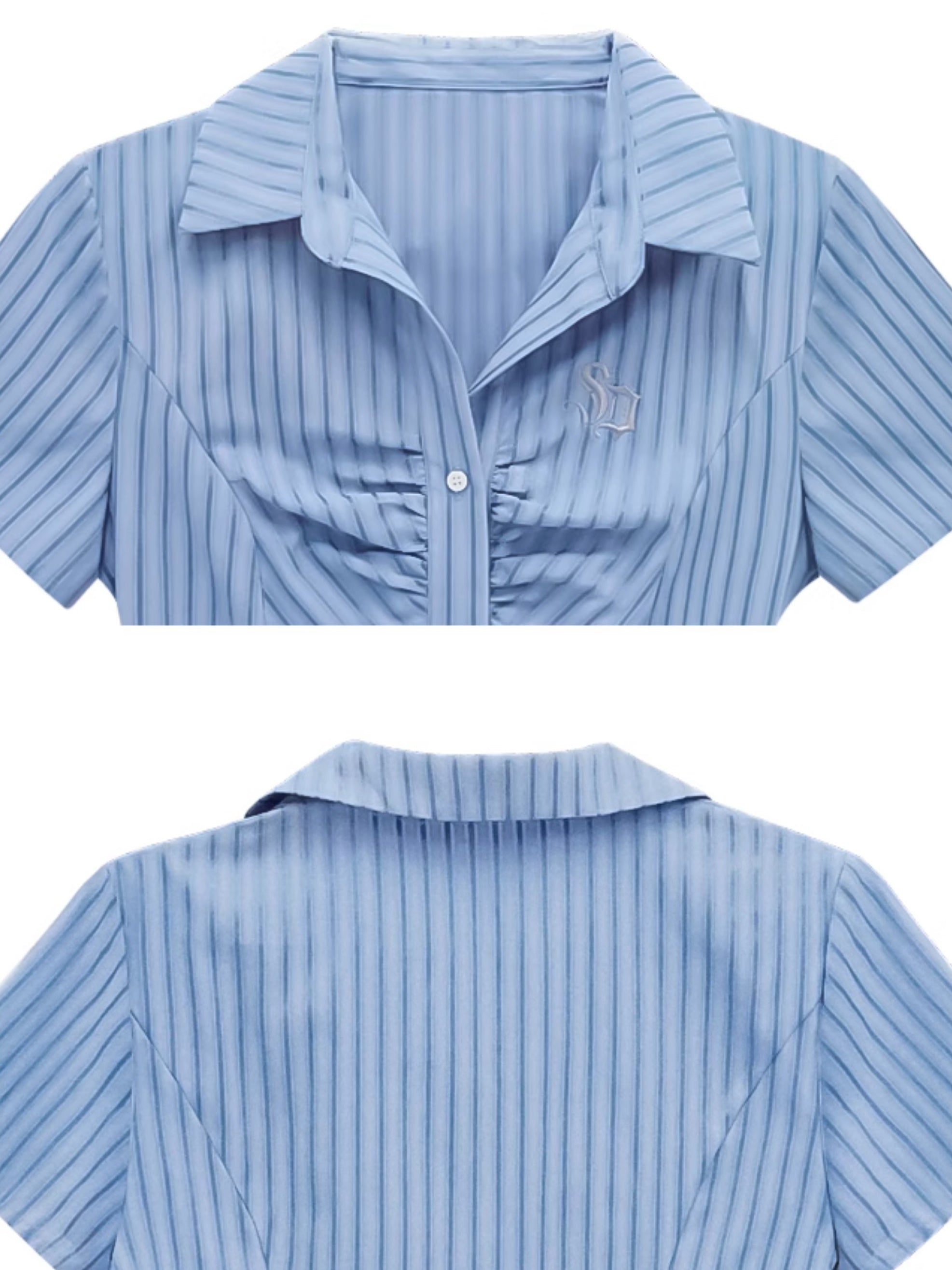 Striped Taille Slim Shirt
