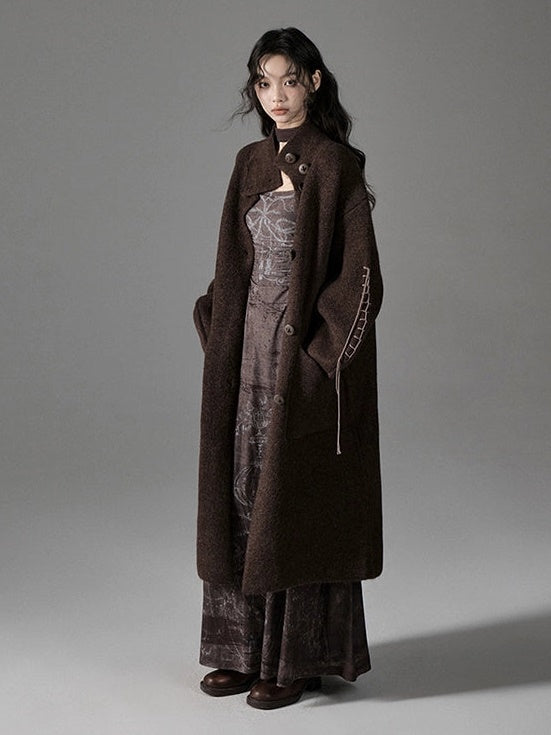 Taille imprimée Slim Long Robe
