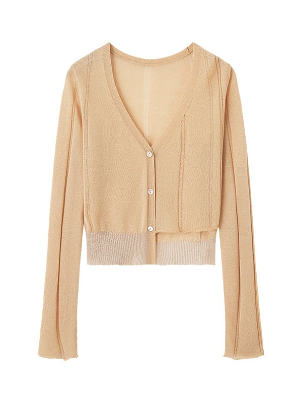 Cropped Knitted Cardigan