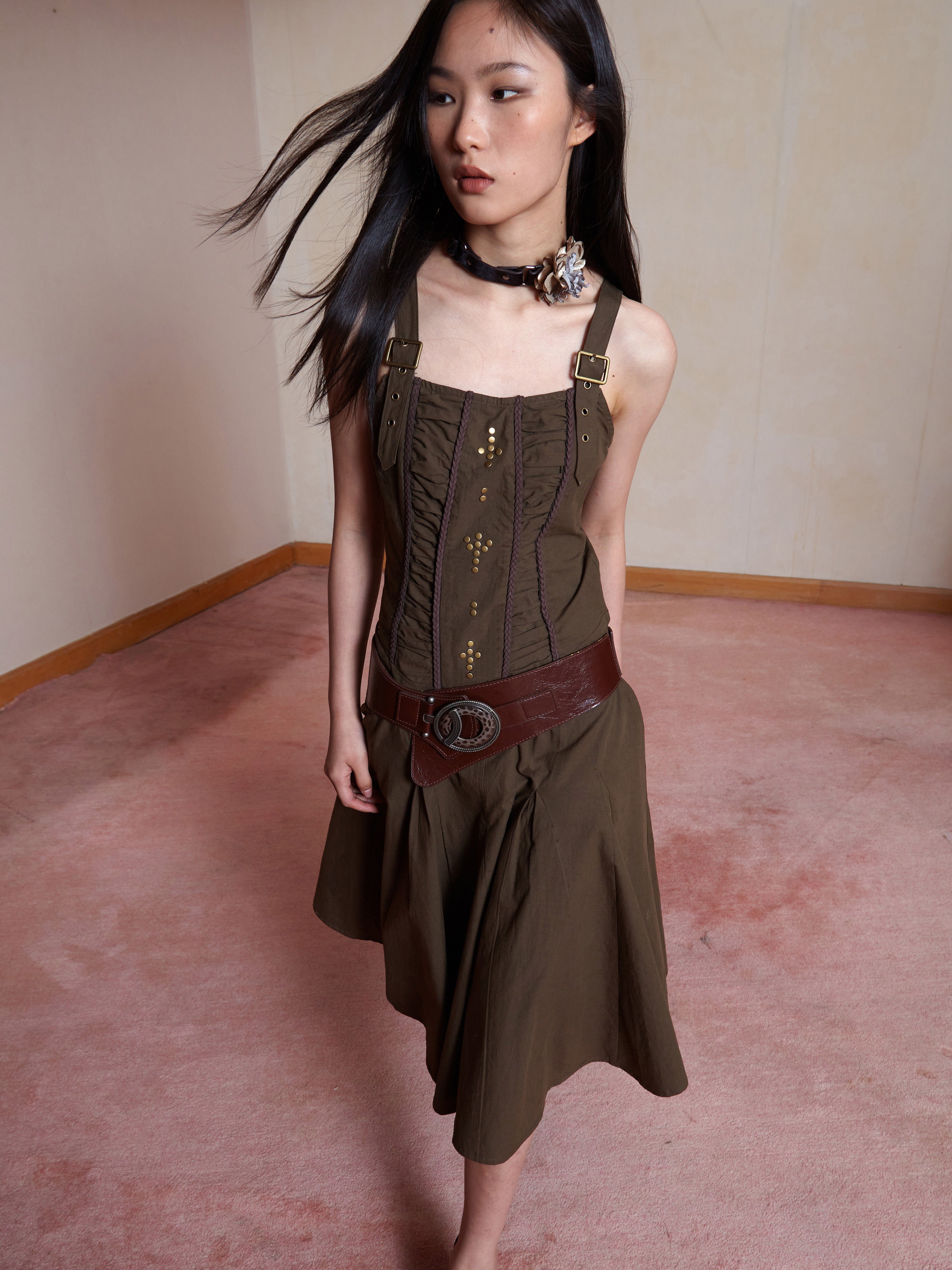 Studs Retro Slip One-piece(Not Belt)