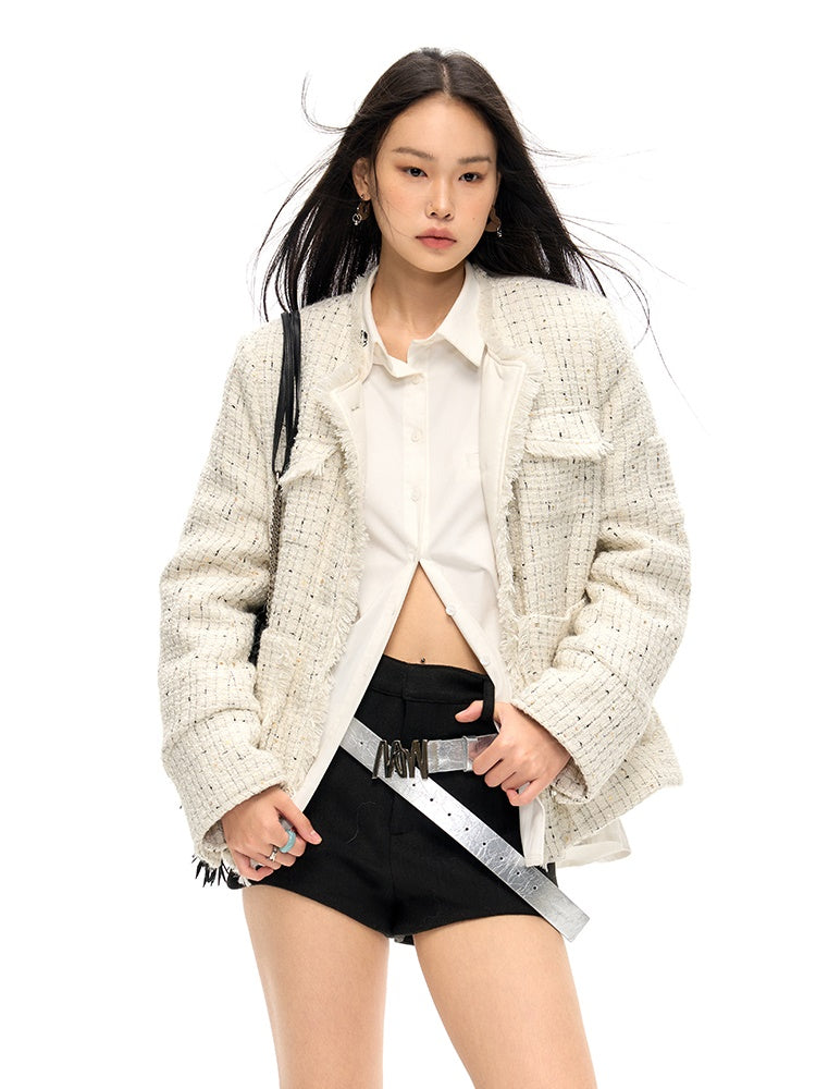 Sparkling Tweed Padded Jacket