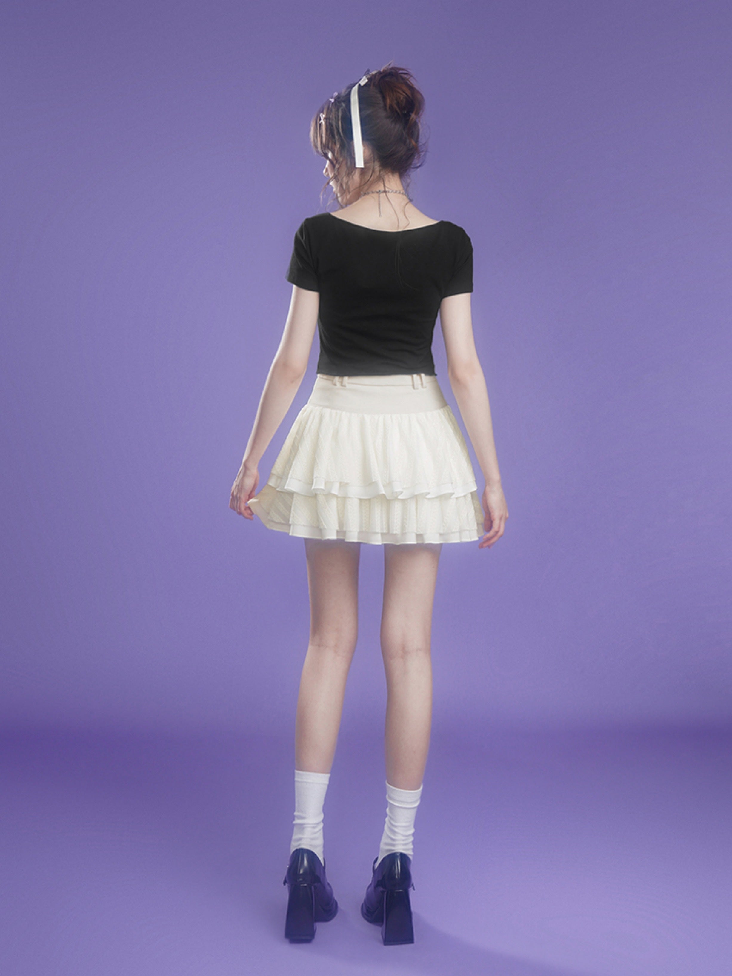 Jupe à gâteau courte à lanière