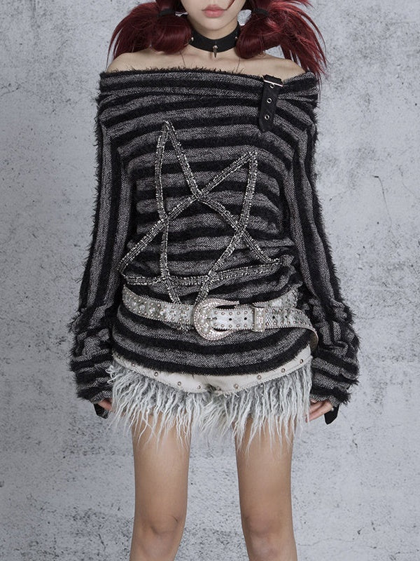 모조 다이아몬드 PU 가죽 벨트