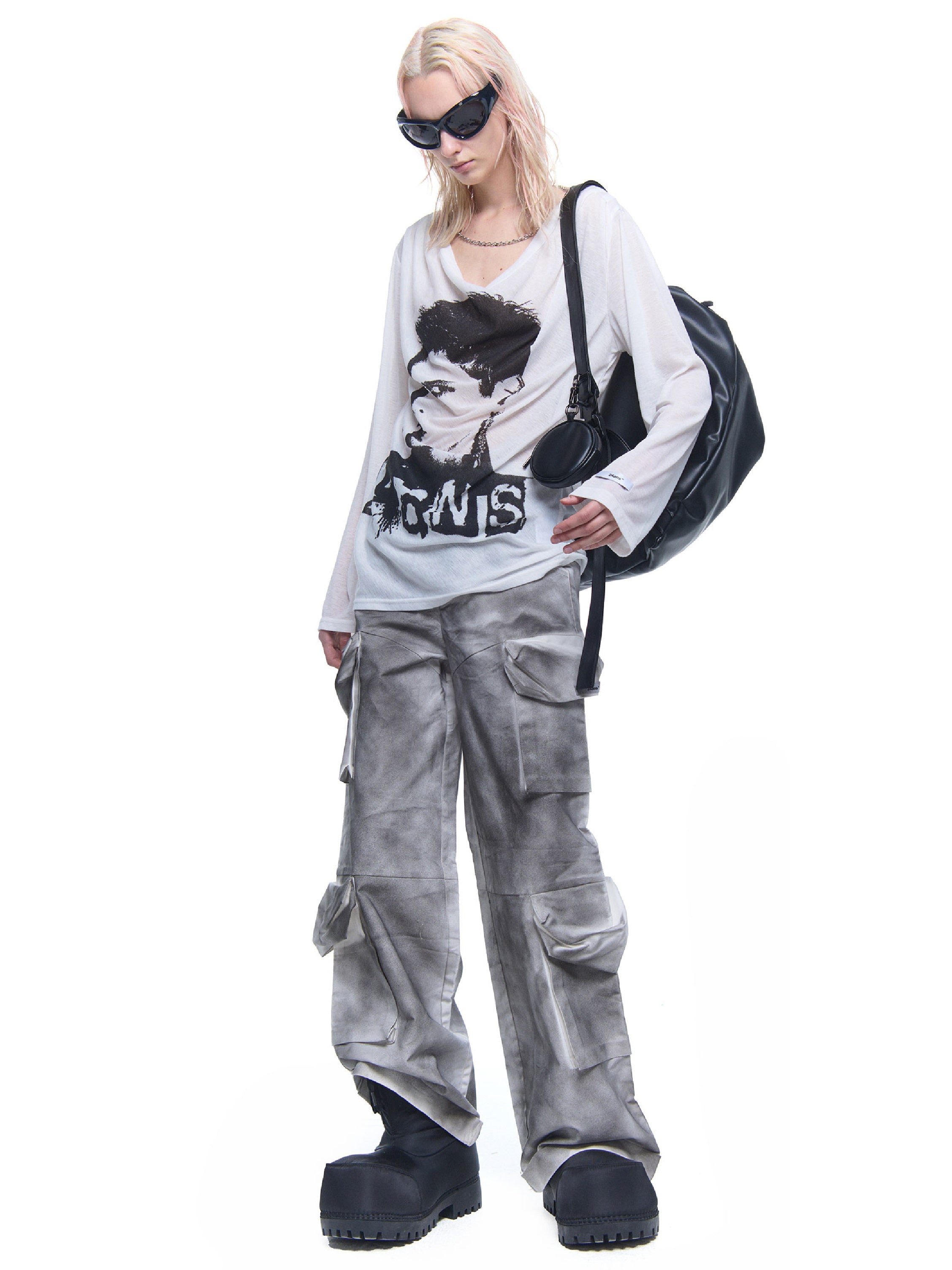 Gedruckt lose Langarm Cutsew