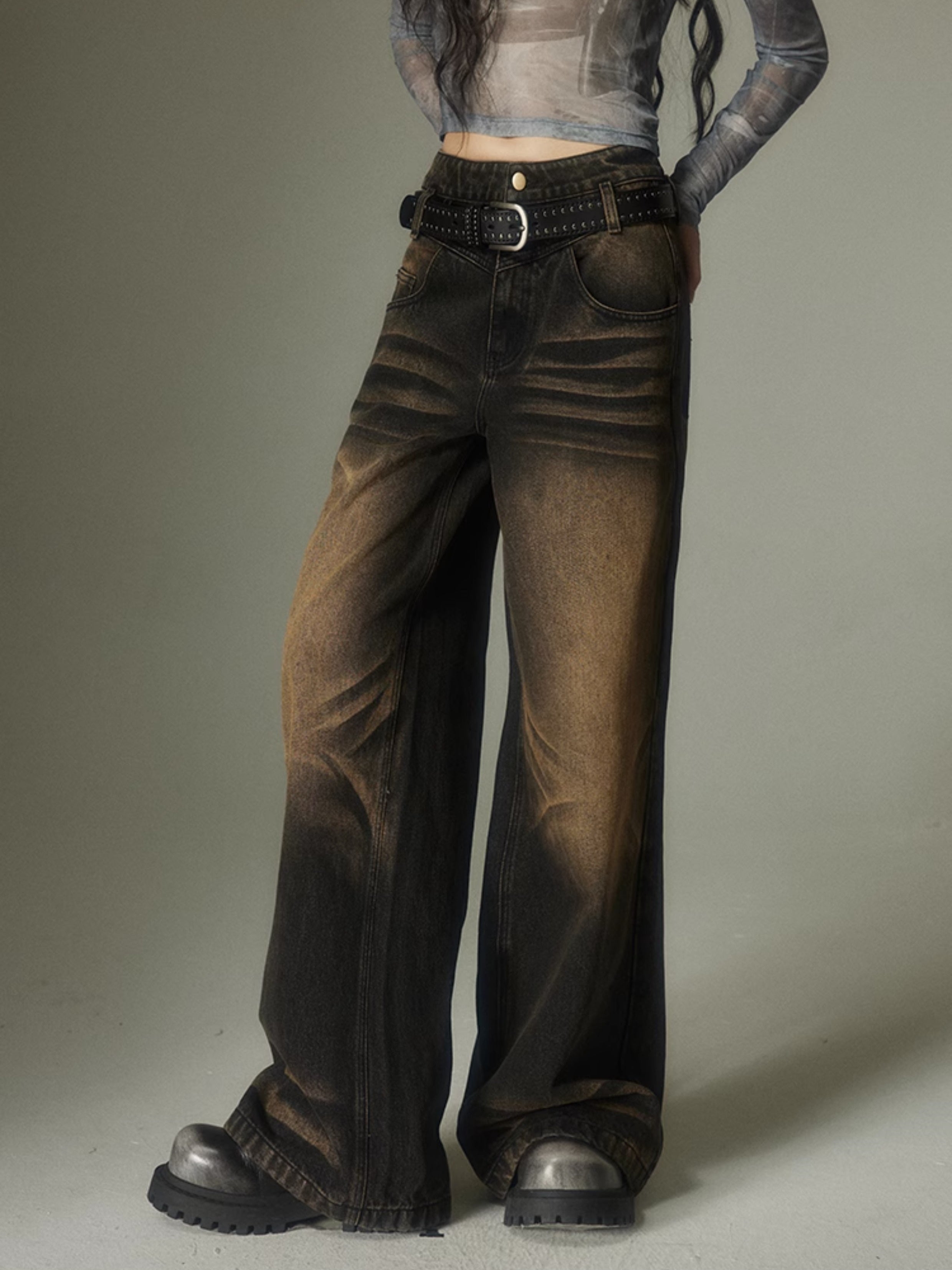 Strait en détresse en jean de poche