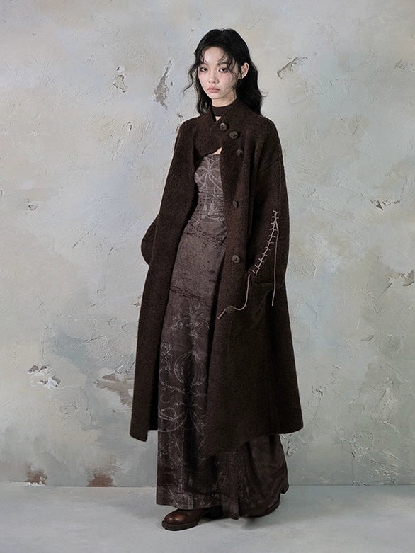 Taille imprimée Slim Long Robe