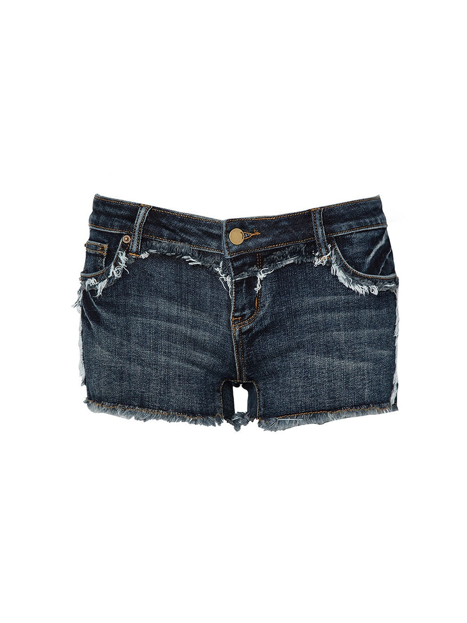 레트로 미드 로우 허리 데님 반바지