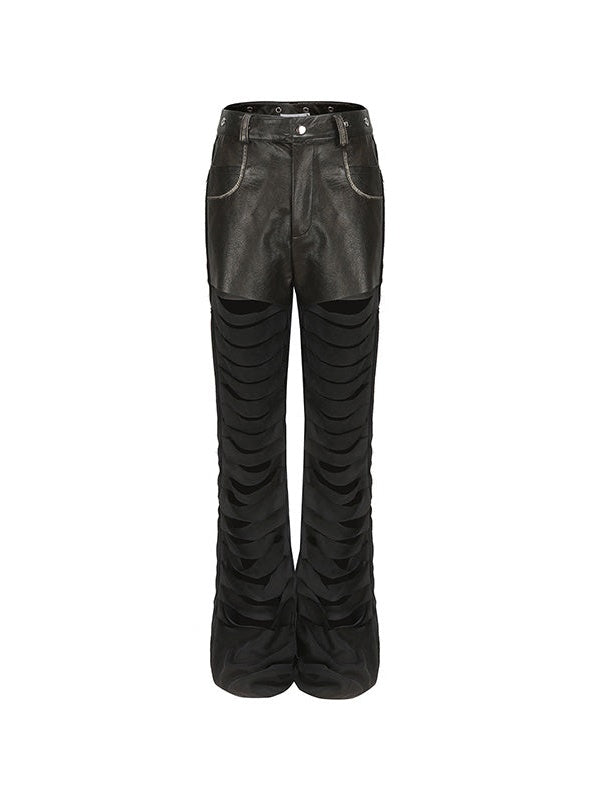Leder -Rippehosen