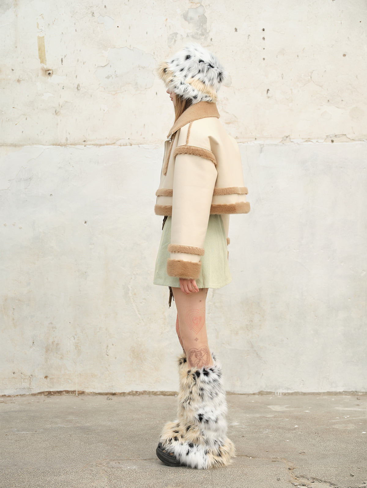 Leopard Print Fake Fur Hat