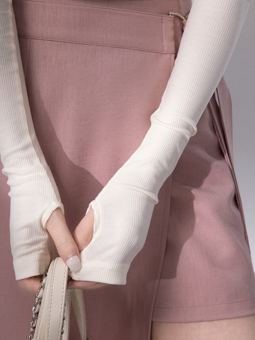 Ribbon Sleeveless Top & Arm Cover