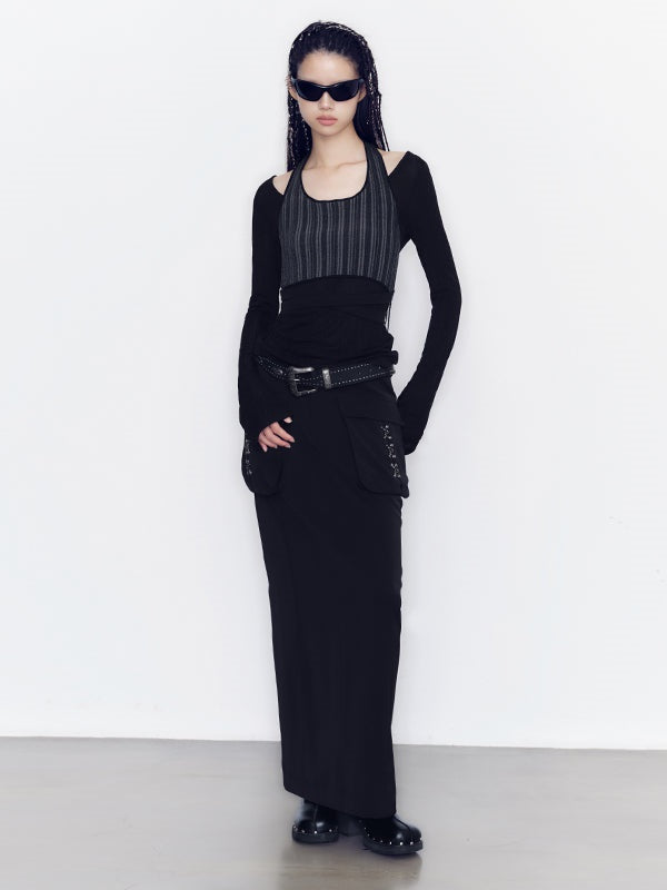 Dreidimensionaler Taschenhoch-Taillenrock