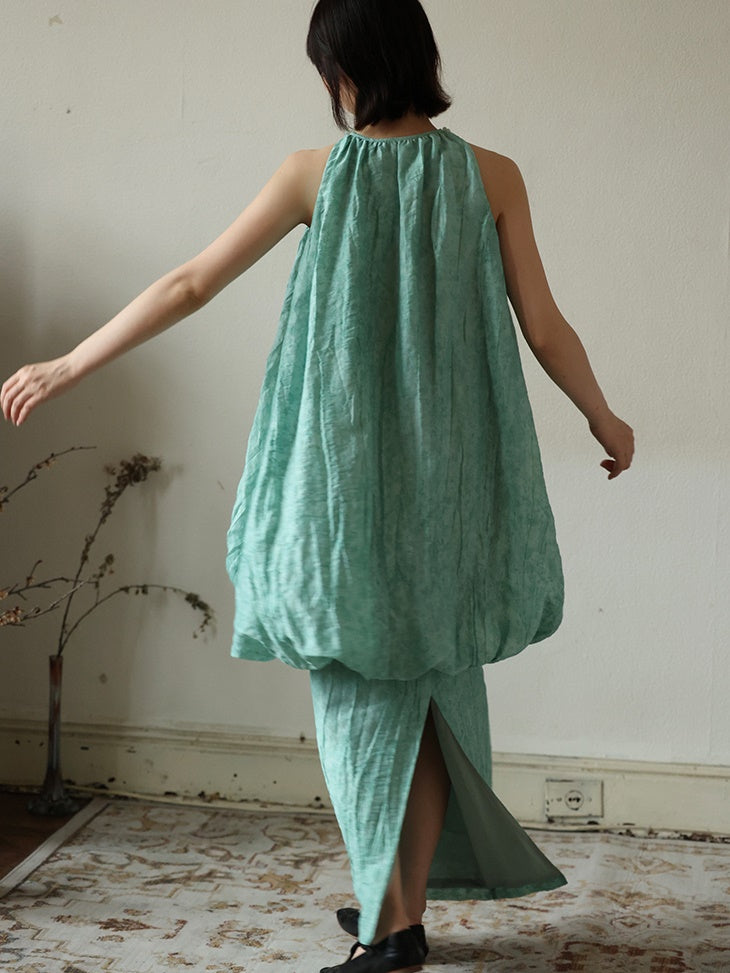 매달린 목 풍선 탑 & 긴 치마