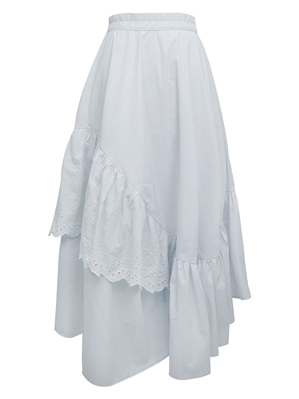 Dislocation Stitching Lace Skirt