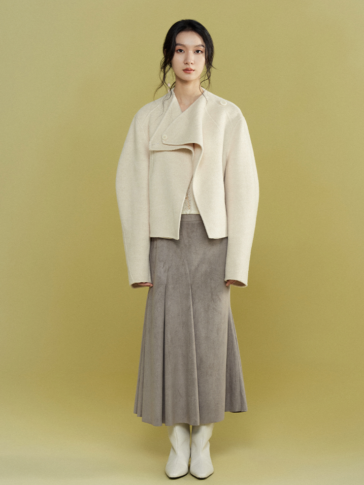 Suede Touch Patchwork Mermaid Skirt