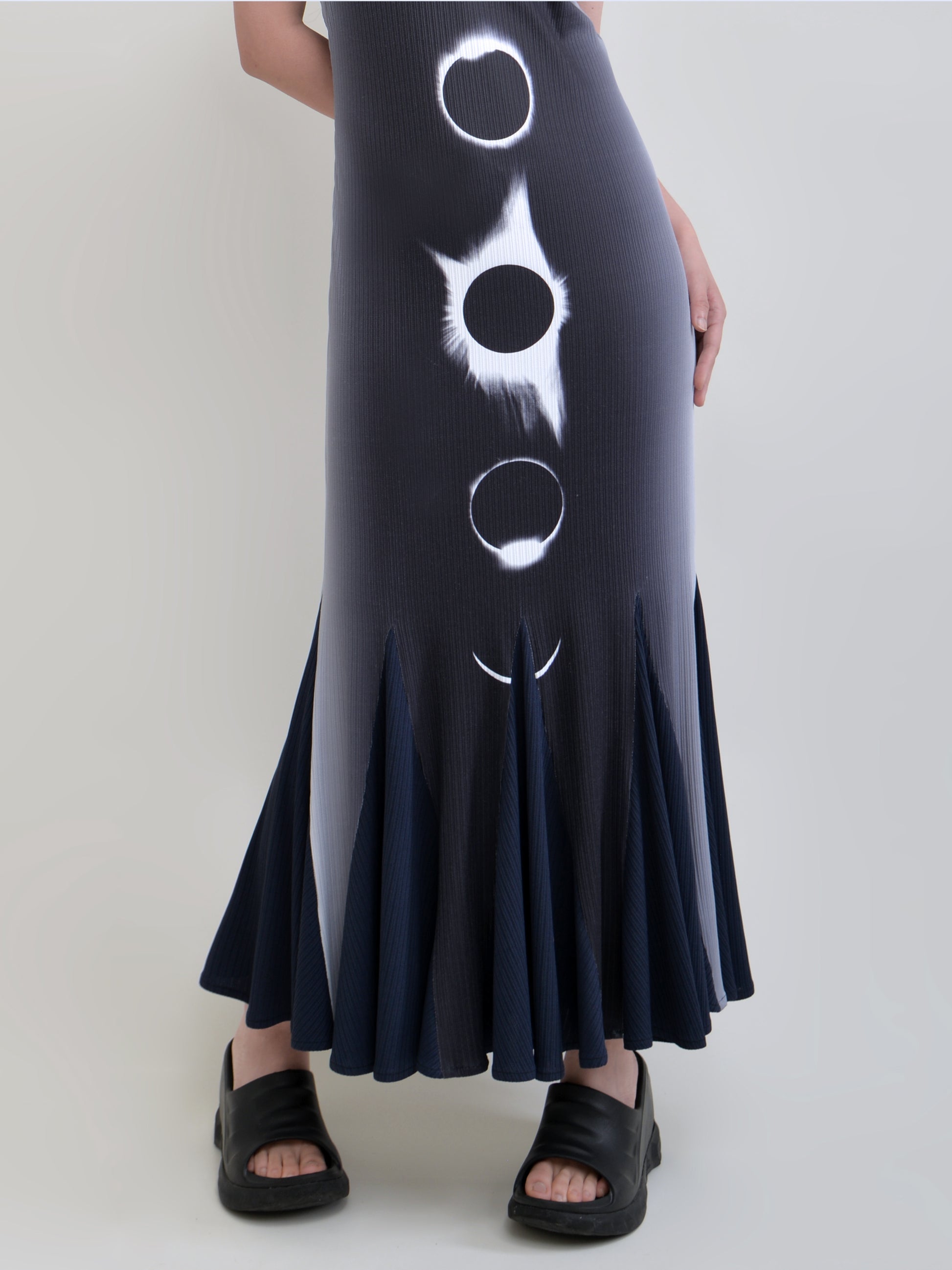 Gedruckte Nähte Hosenträger Elastic Mermaid Kleid