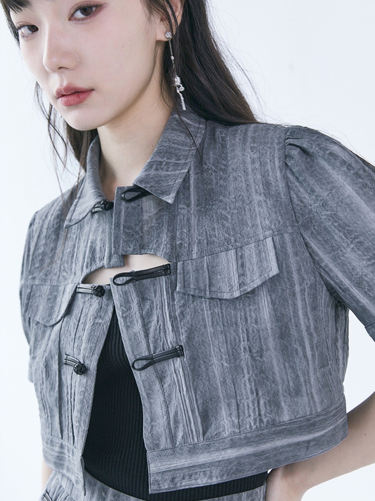 중국 스타일 중공 넥타이 염색 치마 및 치마