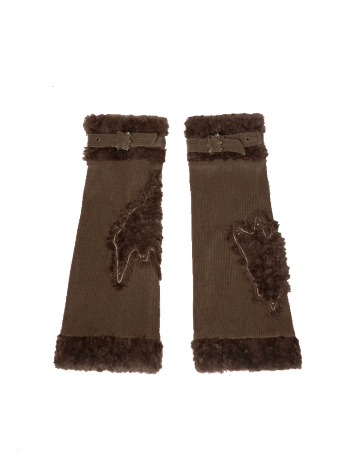 Fake Lamb Wool Splicing Leg Covers