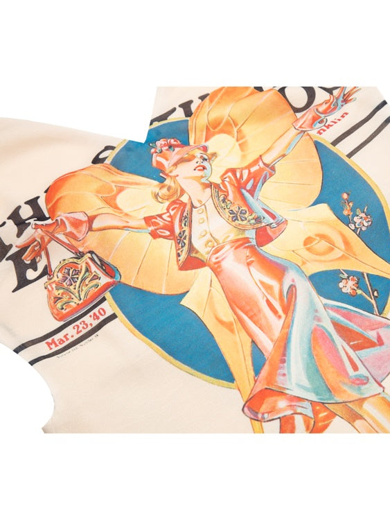 슬릿 프린트 슬링 드레스