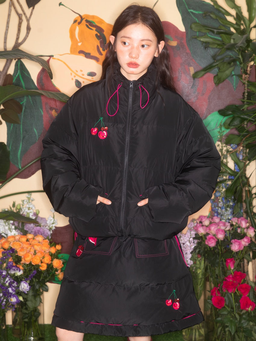 Kirschsticke Down Jacke & Rock