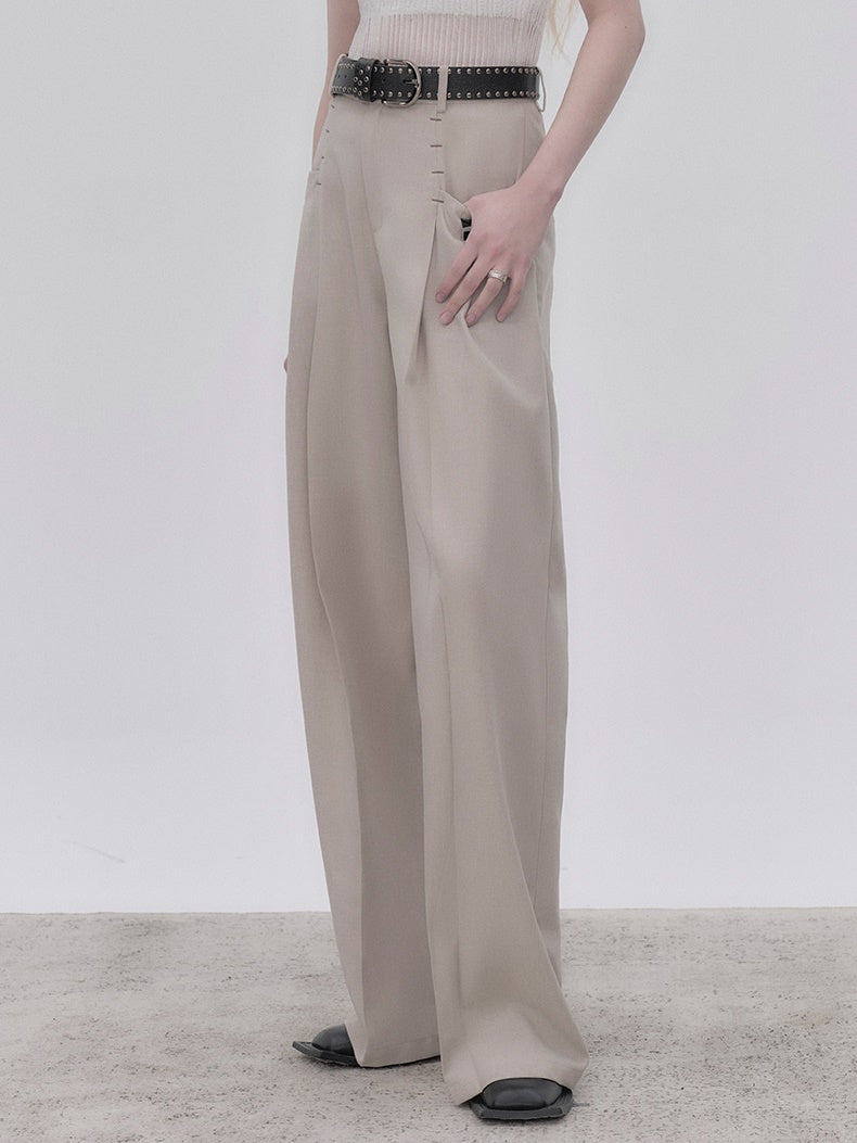DOUBLE-PLEATED PANTS