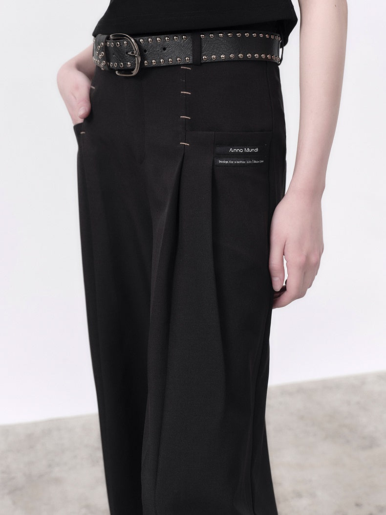 DOUBLE-PLEATED PANTS