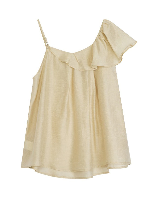 Asymmetry Frill A-Line Camisole & Irregular Skirt
