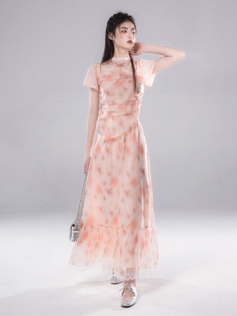 Top de gaze maca et configuration de la jupe de volants de commutation