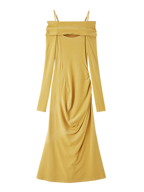 One-Shoulder Longärmed
