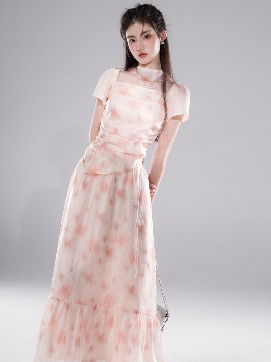 Top de gaze maca et configuration de la jupe de volants de commutation