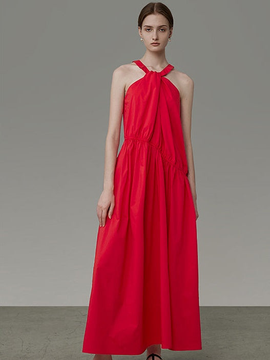 Hanging Neck Large Swing Dress