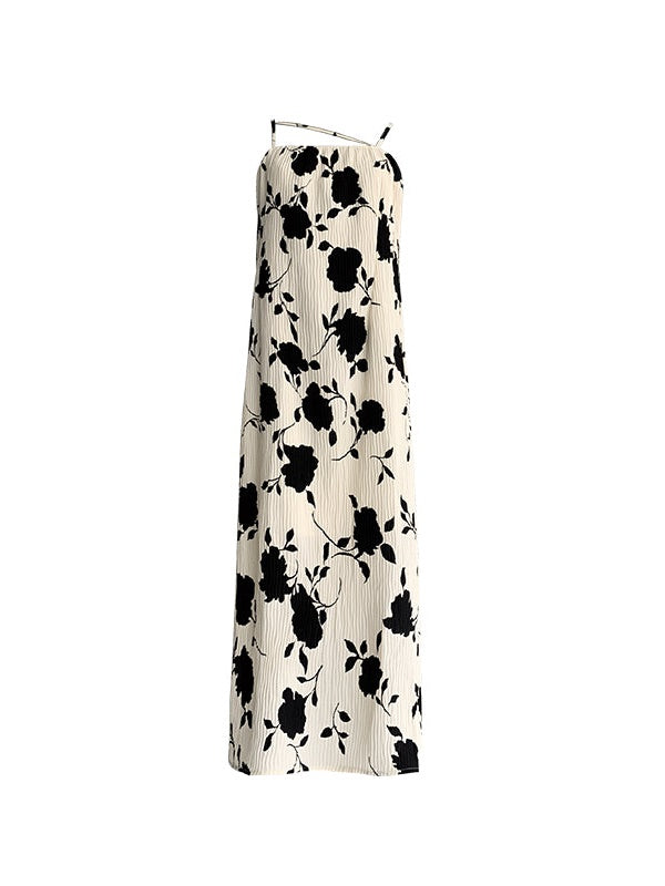 Flowers into Painting Suspender One-piece
