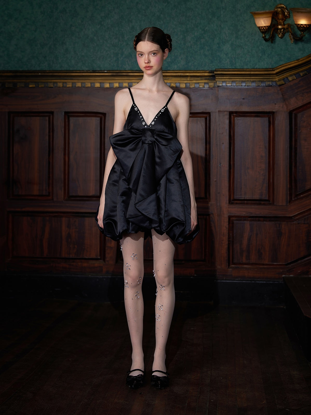 Edelstein Perlen Bow Blüte Kleid Kleid