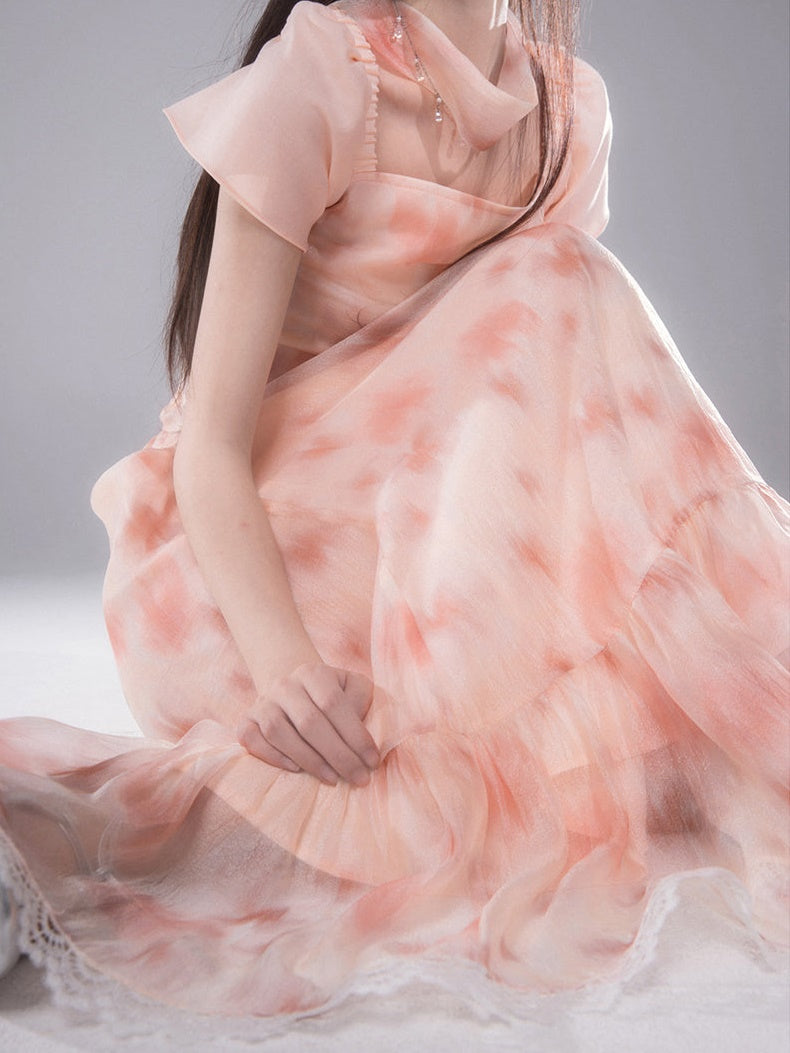 Top de gaze maca et configuration de la jupe de volants de commutation