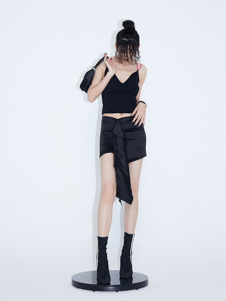 Double Shoulder Straps V-neck Back Cross Camisole