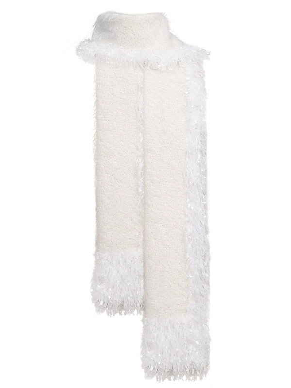 Tassel Feather Stitching Muffler