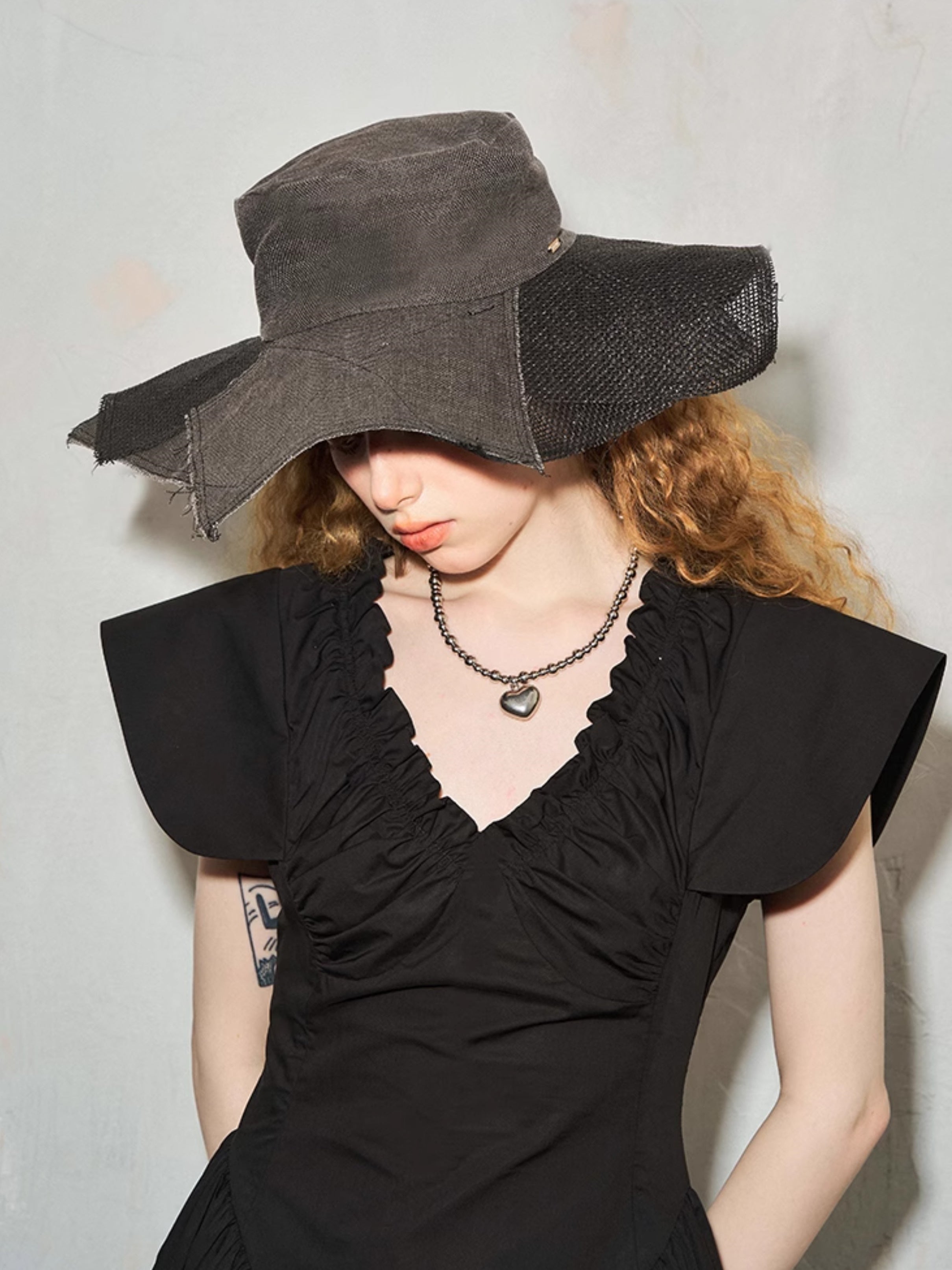 Irregular Splicing Woven Hat