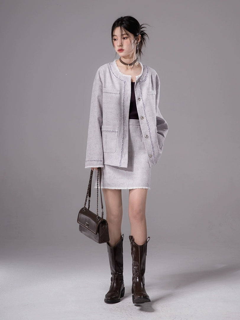 Lose Tweed Jacke & Rock Setup