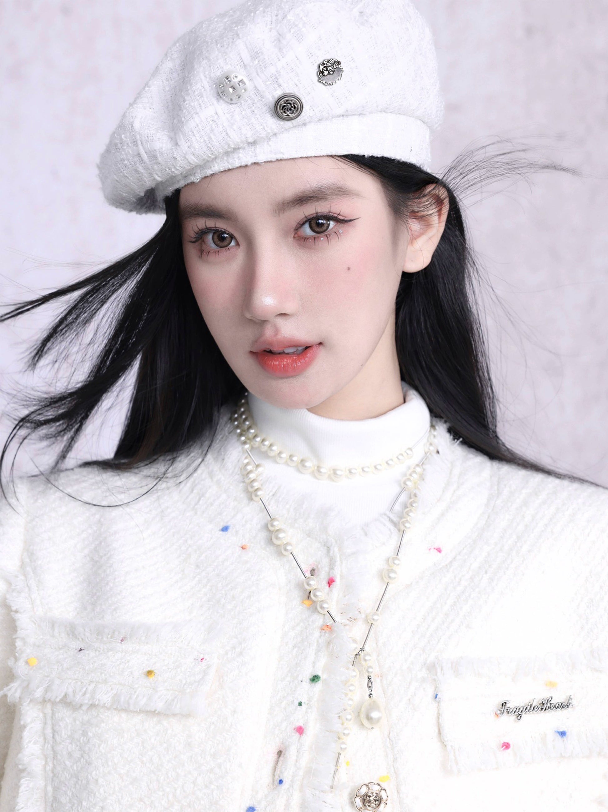 Retro Button Beret Hat