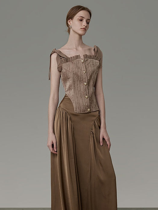 High-waist Mopping Floor Skirt