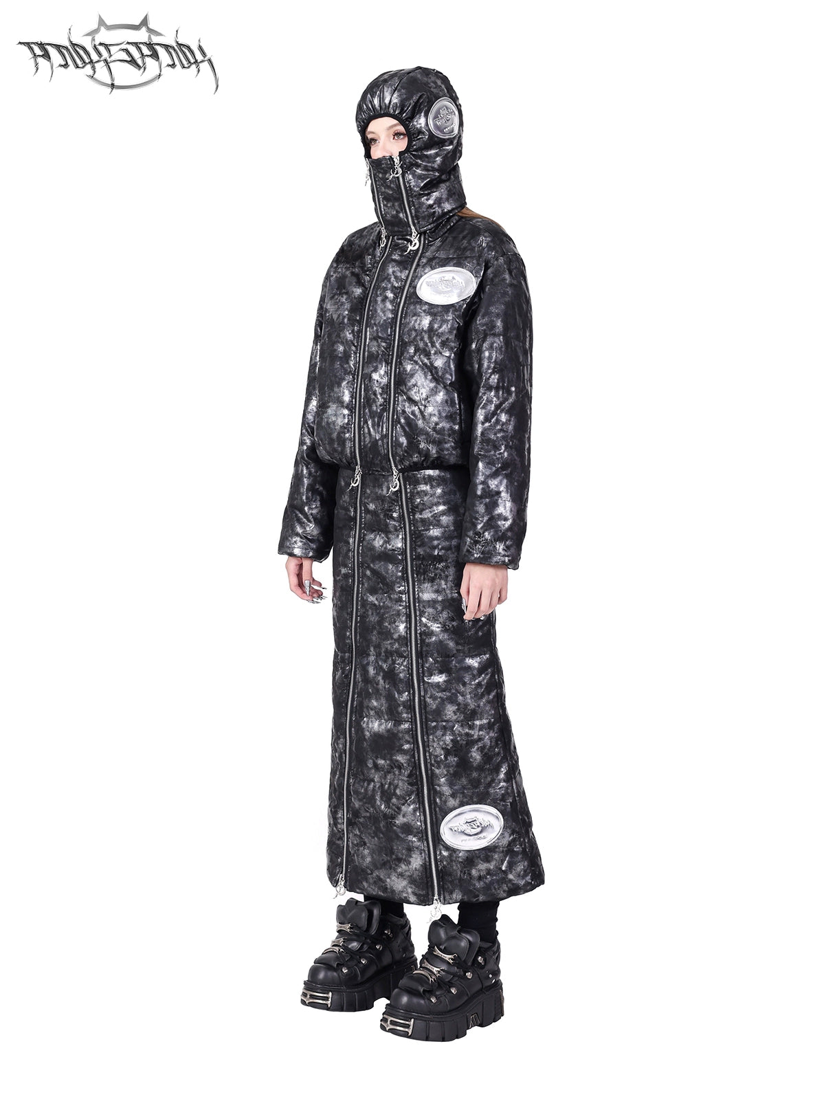 Double Zipper High Collar Short Jacket