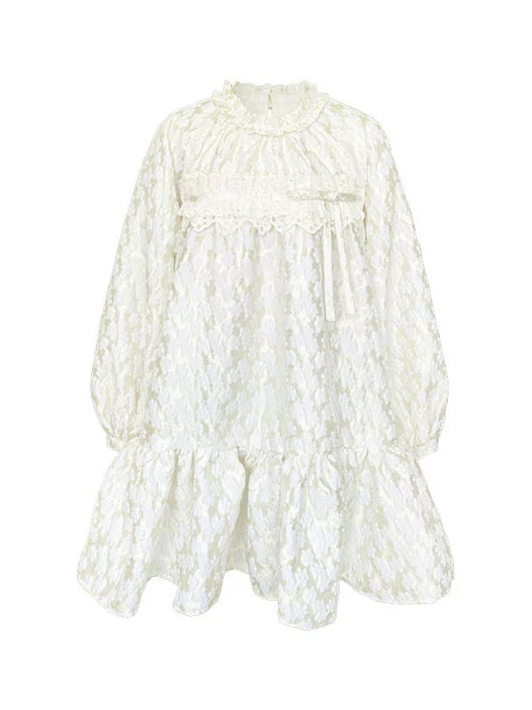 플라워 레이스 장식 활로 드레스