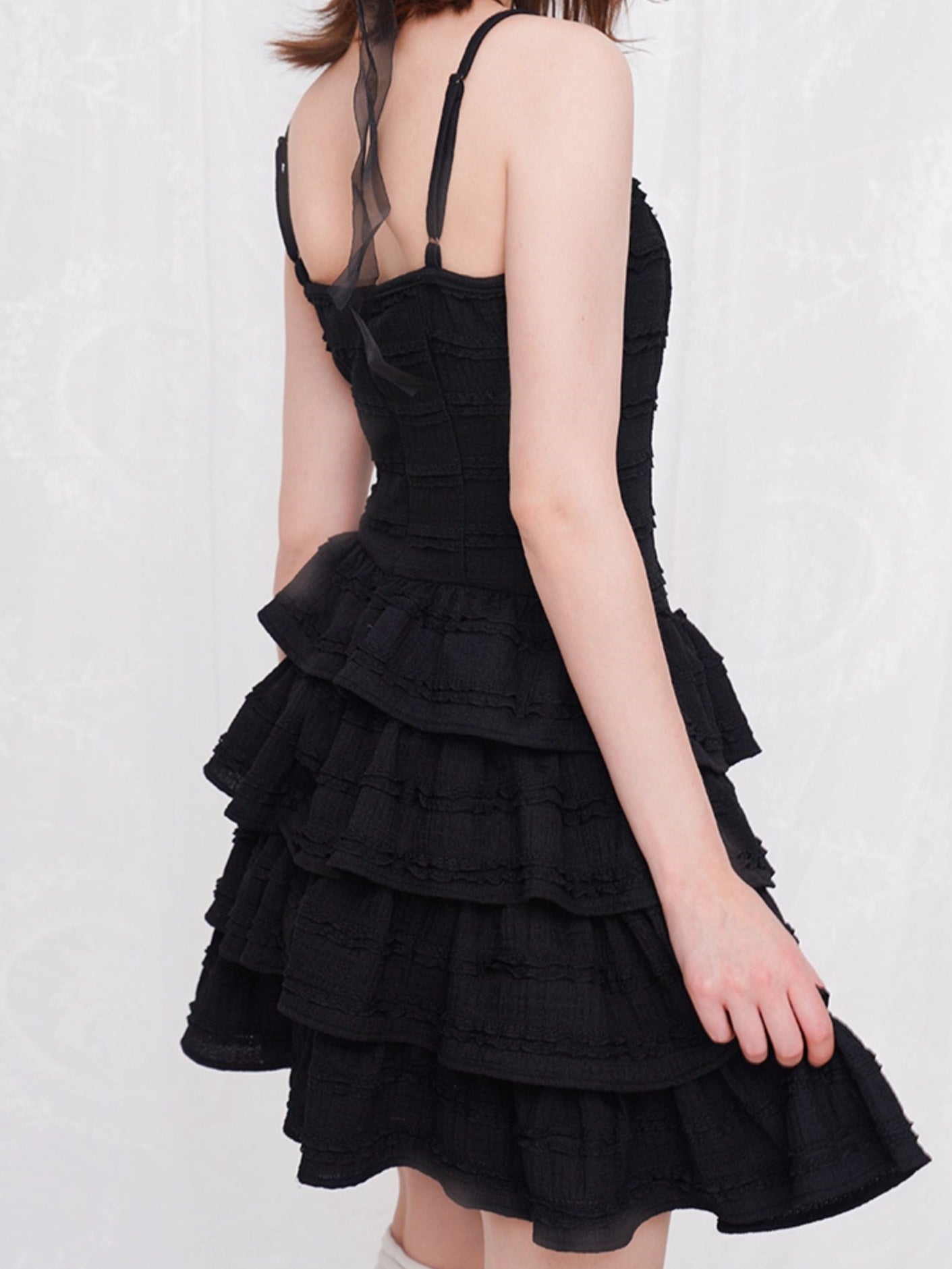 Knitted Sling Cake One-piece & Corset Top Set-up