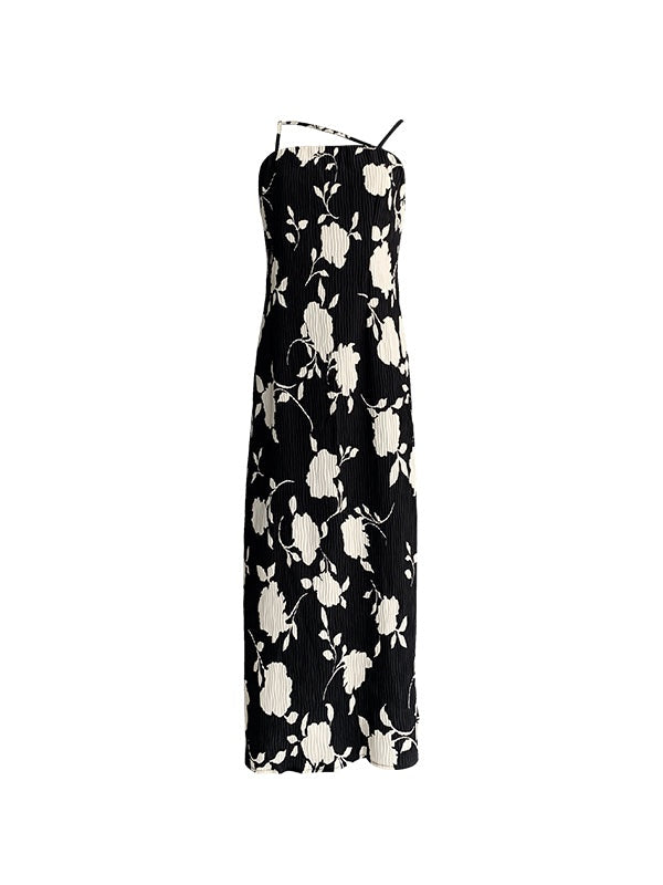 Flowers into Painting Suspender One-piece