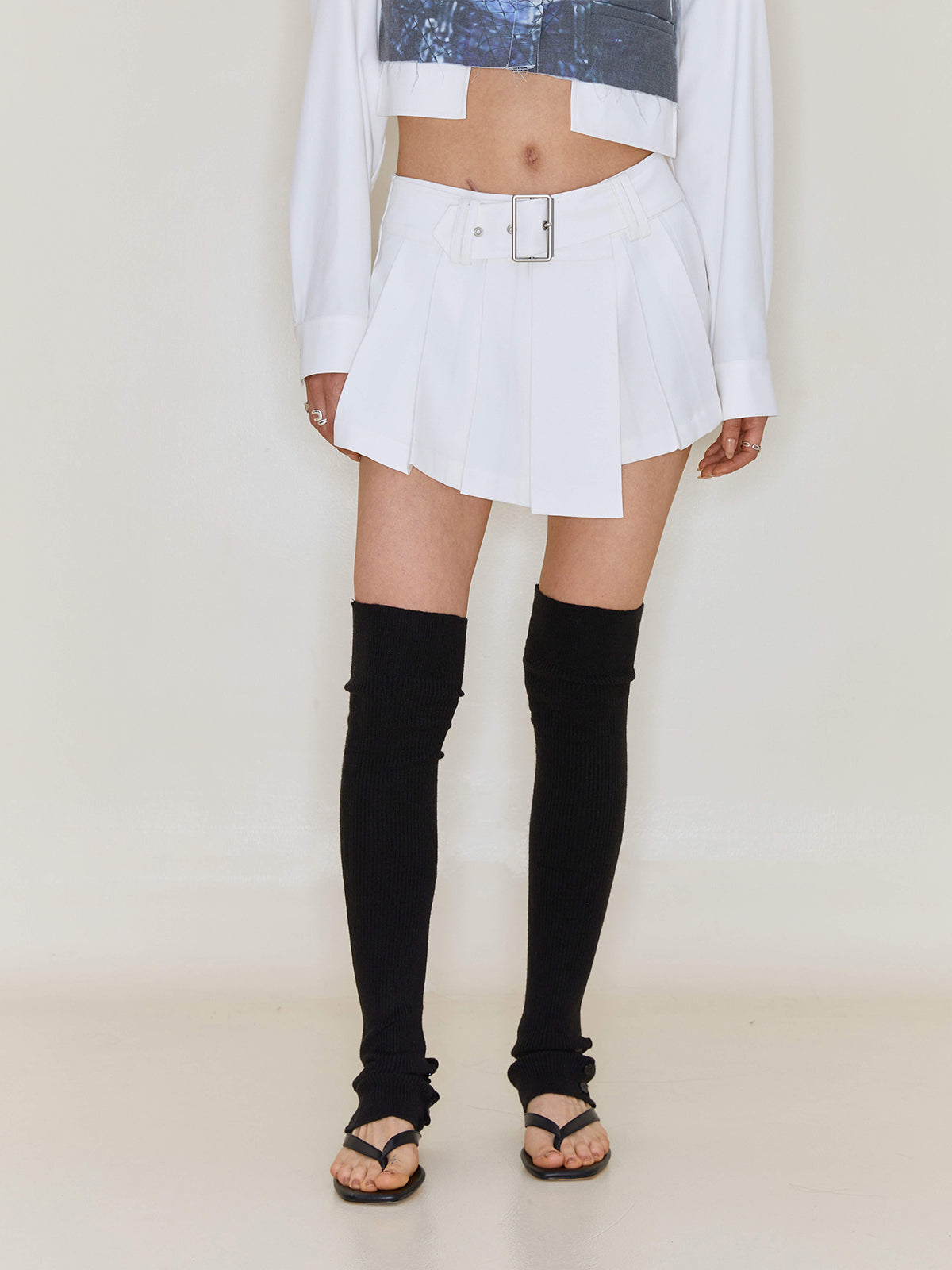 주름진 미니 컬로트