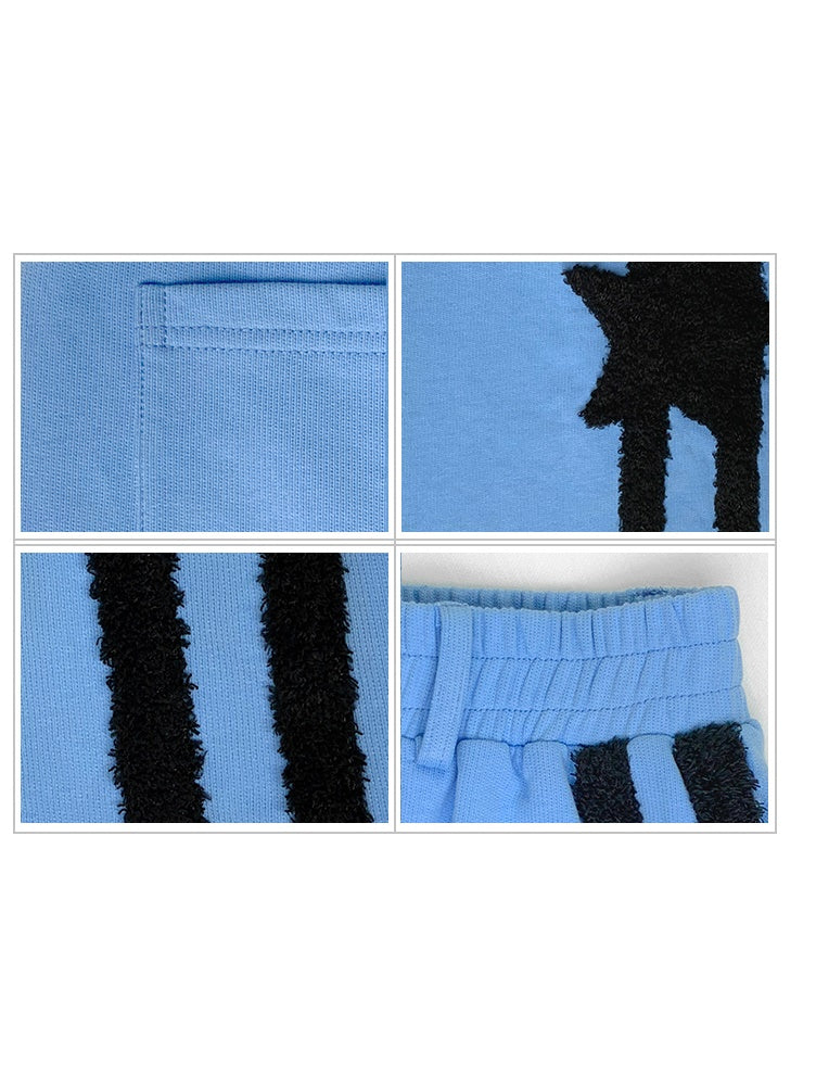 Five-pointed Star Decoration Wide-leg Sweatpants