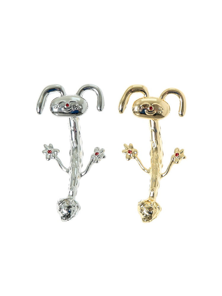 Rabbit Asymmetric Earrings & Pierce