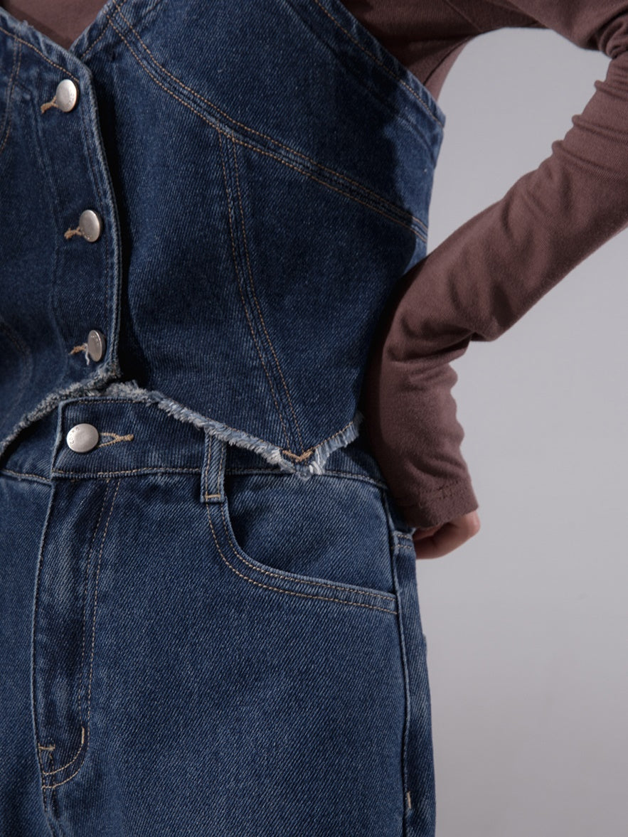 Denim Camisole Vest & Jeans Set-up