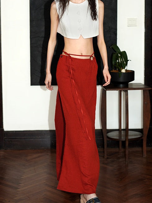 Schnürschlitz -Longrock